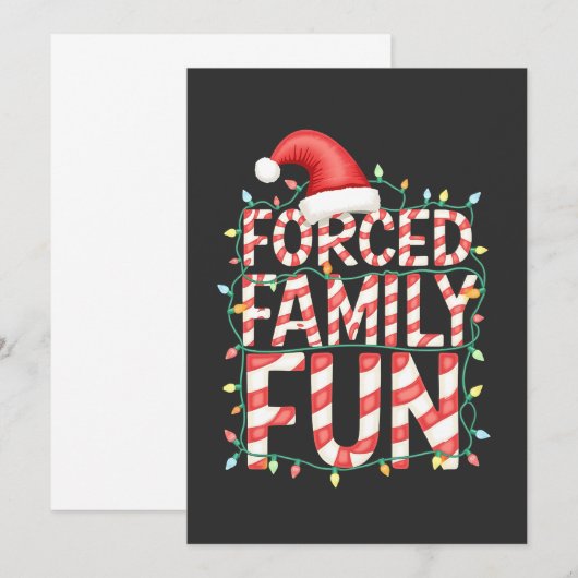 Gedwongen Familie Pret Grappige Familie Matching O Kaart (Voorkant / Achterkant)