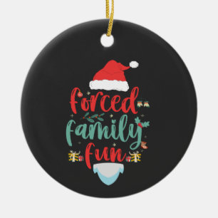 Gedwongen Gezelligheid Grappig Kerstcadeau Familie Keramisch Ornament