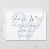 Gedwongen Monogram Modern Ceremonie Uitnodiging (Voorkant)