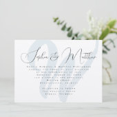 Gedwongen Monogram Modern Ceremonie Uitnodiging (Staand voorkant)