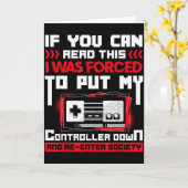 Gedwongen om mijn controller weg te leggen Gaming  Kaart (Gele Bloem)