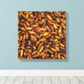 Gedwongen zijderupsen ... Thai Street Food Canvas Afdruk (Insitu (Houten vloer))