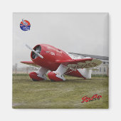 Gee Bee Super Sportster R-2 2 Inch Square Magnet (Voorkant)