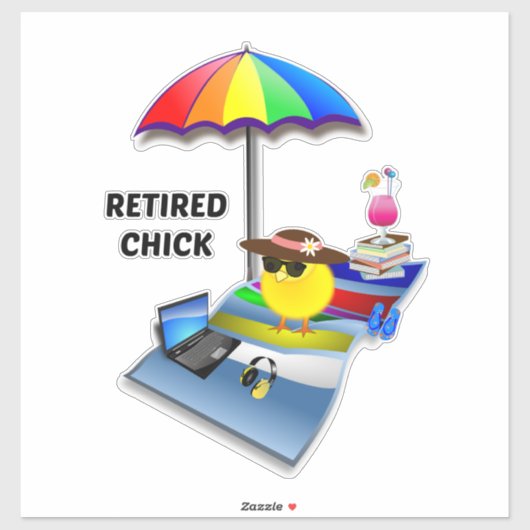 Gee Chick, kleurrijk en schattig, Sticker (Vel)