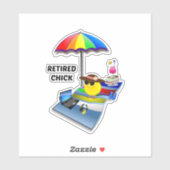 Gee Chick, kleurrijk en schattig, Sticker (Vel)