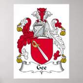 Gee Family Crest Poster (Voorkant)