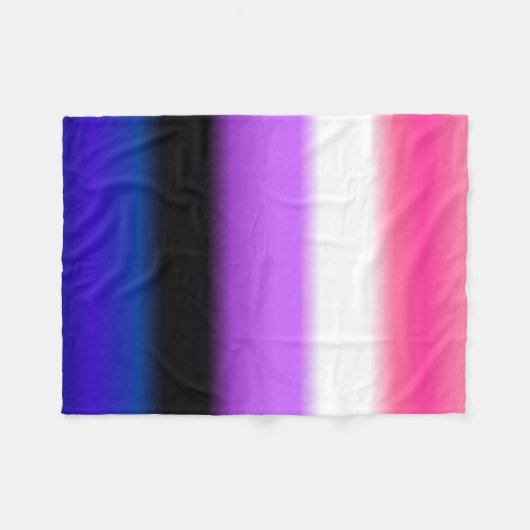 Geebot Gendervloeistofkleuren gradiënt Pride Flag Fleece Deken (Voorkant (Horizontaal))