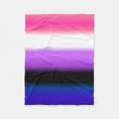 Geebot Gendervloeistofkleuren gradiënt Pride Flag Fleece Deken (Voorkant)