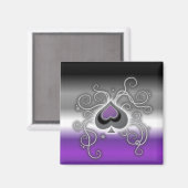 Geebot's ace spade logo square pride vlagmagneet magneet (Voorkant / Achterkant)