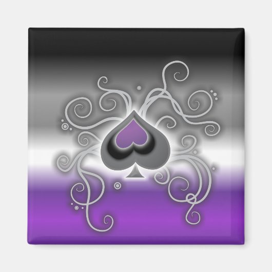 Geebot's ace spade logo square pride vlagmagneet magneet (Voorkant)