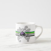 Geebots aromantic pride spade logo espresso cup kop (Rechts)