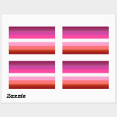 Geebot's Lesbisch (lipstick) Gradient Pride Vlag Rechthoekige Sticker (Vel)