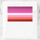 Geebot's Lesbisch (lipstick) Gradient Pride Vlag Rechthoekige Sticker (Tas)