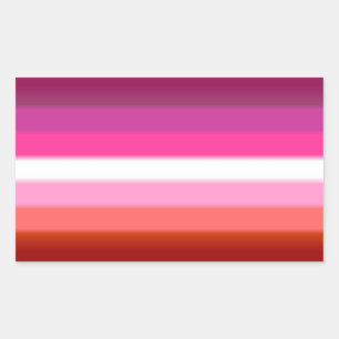 Geebot's Lesbisch (lipstick) Gradient Pride Vlag Rechthoekige Sticker