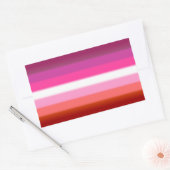 Geebot's Lesbisch (lipstick) Gradient Pride Vlag Rechthoekige Sticker (Envelop)