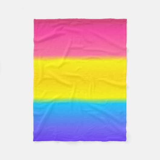Geebots Pansexual Pan Colors Gradient Pride Flag Fleece Deken (Voorkant)