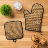 Geebung Burlap Ovenwant & Pannenlap Set (Top down)