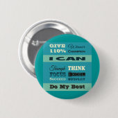 Geef 110% Inspirerend Motivatie Ronde Button 5,7 Cm (Voorkant /achterkant)