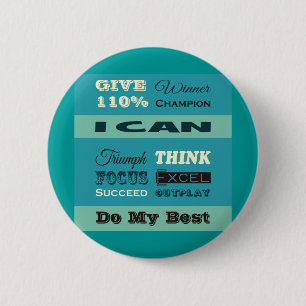 Geef 110% Inspirerend Motivatie Ronde Button 5,7 Cm
