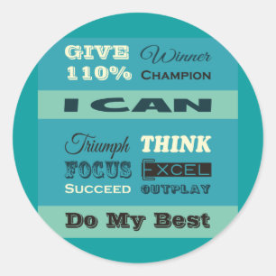 Geef 110% Inspirerend Motivatie Ronde Sticker