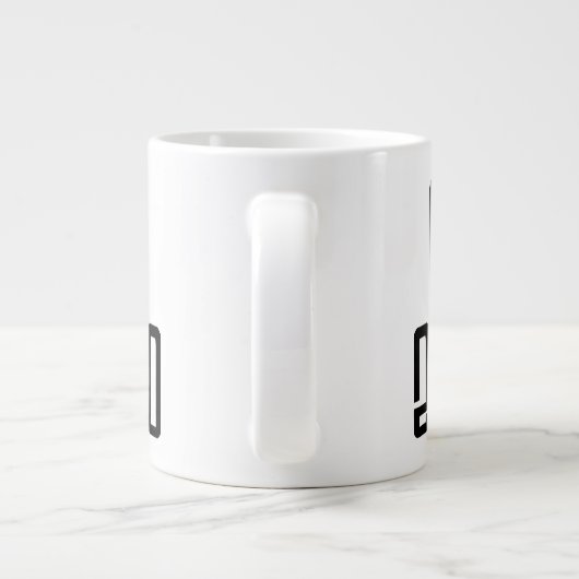 Geef 2020 de vinger 2020 eenden grote koffiekop (Achterkant)