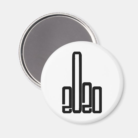 Geef 2020 de vinger 2020 eenden magneet (Voorkant / Achterkant)