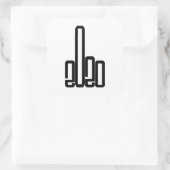 Geef 2020 de vinger 2020 eenden vierkante sticker (Tas)