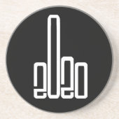 Geef 2020 de vinger 2020 eenden zandsteen onderzetter (Voorkant)