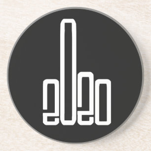 Geef 2020 de vinger 2020 eenden zandsteen onderzetter