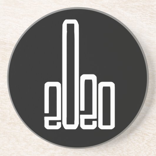 Geef 2020 de vinger 2020 eenden zandsteen onderzetter (Voorkant)