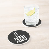 Geef 2020 de vinger 2020 eenden zandsteen onderzetter (Zijkant)