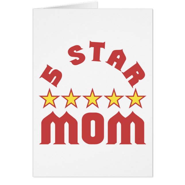 Geef 5 sterren aan super mama (Voorkant)