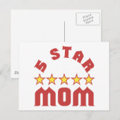 Geef 5 sterren aan super mama briefkaart (Voorkant / Achterkant)