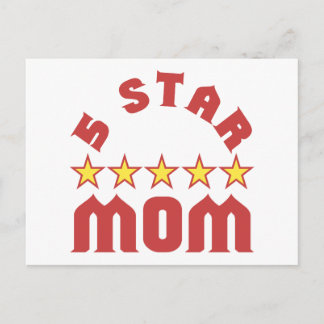 Geef 5 sterren aan super mama briefkaart
