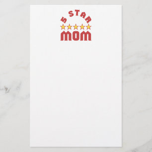 Geef 5 sterren aan super mama briefpapier
