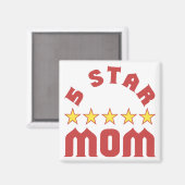 Geef 5 sterren aan super mama magneet (Voorkant / Achterkant)