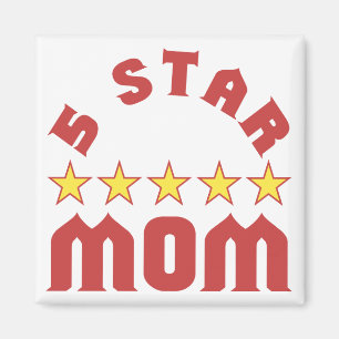 Geef 5 sterren aan super mama magneet