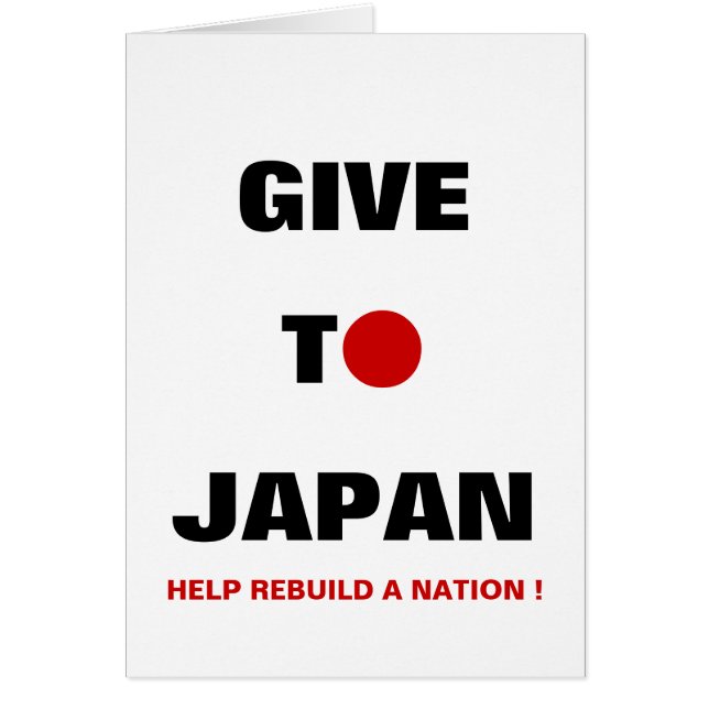 GEEF AAN JAPAN HELP EEN NATIE TE HERBOUWEN! (Voorkant)