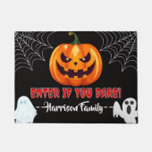 Geef aan of je durft te personaliseren Halloween F Deurmat (Voorkant)