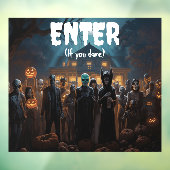 Geef aan of je Halloween Monsters durft Raamsticker (Vel 3)