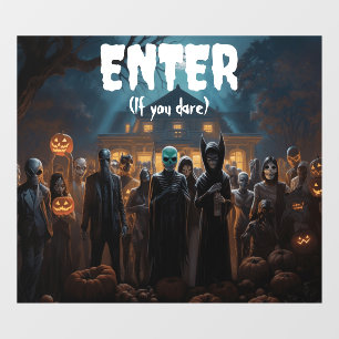 Geef aan of je Halloween Monsters durft Raamsticker