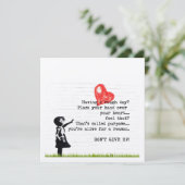 Geef aanmoediging en citaat geestelijke gezondheid kaart (Staand voorkant)