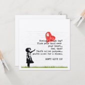 Geef aanmoediging en citaat geestelijke gezondheid kaart (Voorkant / Achterkant in situ)