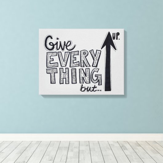 Geef alles maar op canvas afdruk (Insitu (Houten vloer))