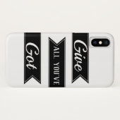 Geef alles wat je hebt Citaat zwarte vlaggen Case-Mate iPhone Case (Achterkant (horizontaal))