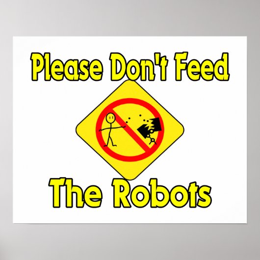 Geef alsjeblieft geen robots. poster (Voorkant)