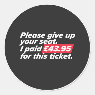 Geef alsjeblieft je plaats op ronde sticker