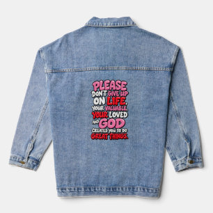 Geef alsjeblieft niet op denim jacket