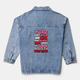 Geef alsjeblieft niet op denim jacket