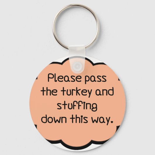 Geef alstublieft de kalkoen en vulling door sleutelhanger (Voorkant)